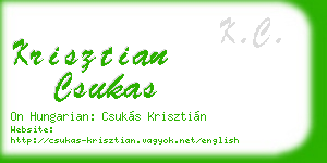 krisztian csukas business card