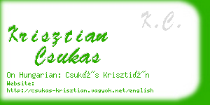 krisztian csukas business card